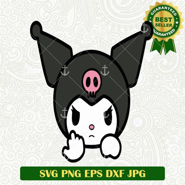 Kuromi Fuck hand SVG, Kuromi Hello Kitty Middle finger SVG PNG – Lightberty