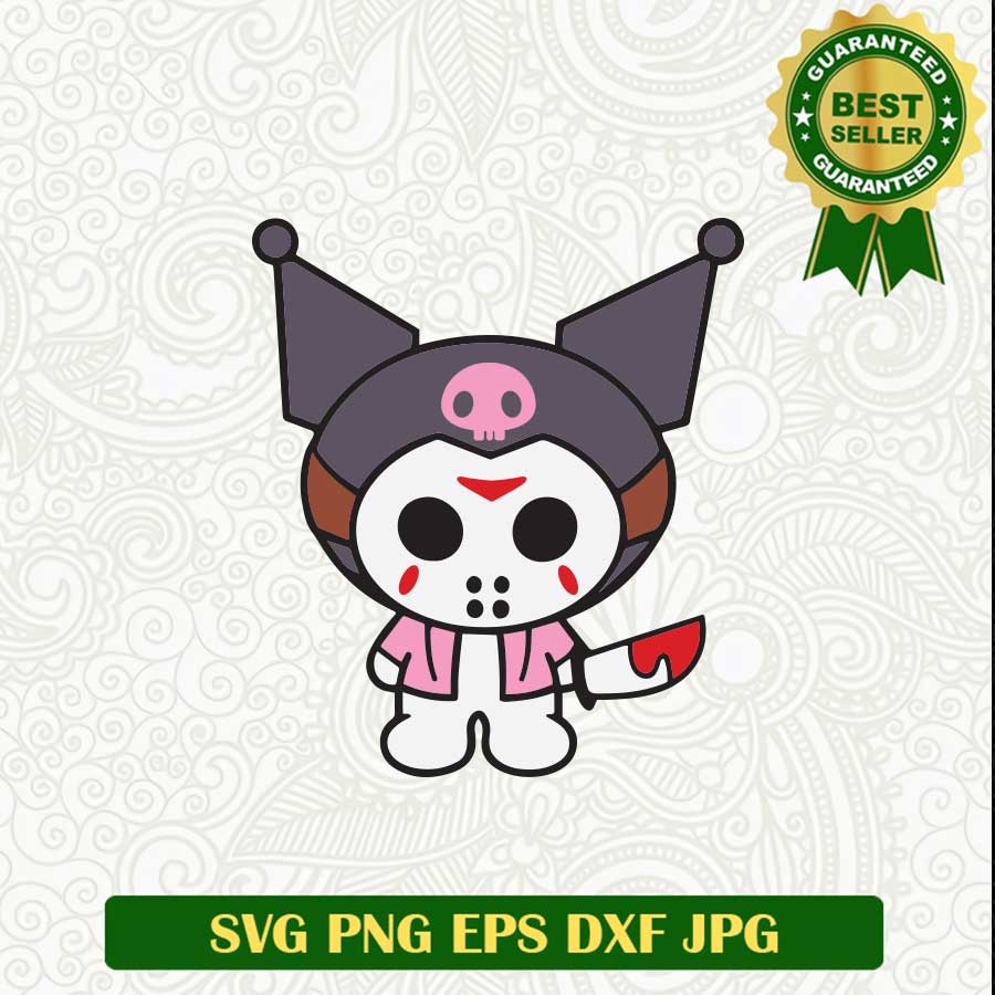 Kuromi Jason Voorhees Horror SVG, Kuromi Hello Kitty Horror Movie SVG