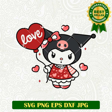 Kuromi Valentine Love SVG