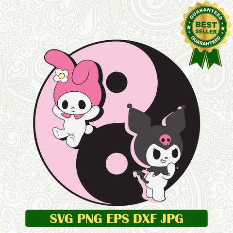 Kuromi and My Melody SVG, Kuromi Cartoon SVG, My Melody SVG PNG