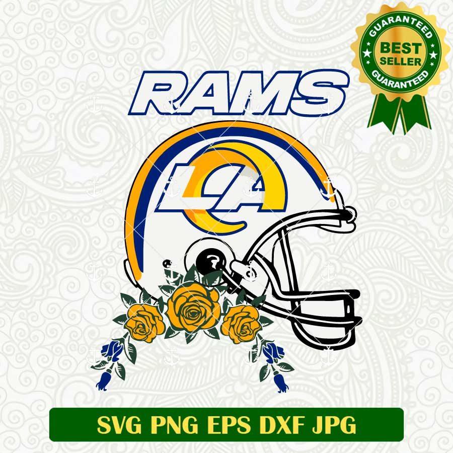 LA Rams Flowers SVG, LA Rams Football Helmet SVG PNG, Rams Football SV ...