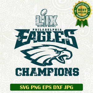 LIX Super Bowl Champions Eagles SVG