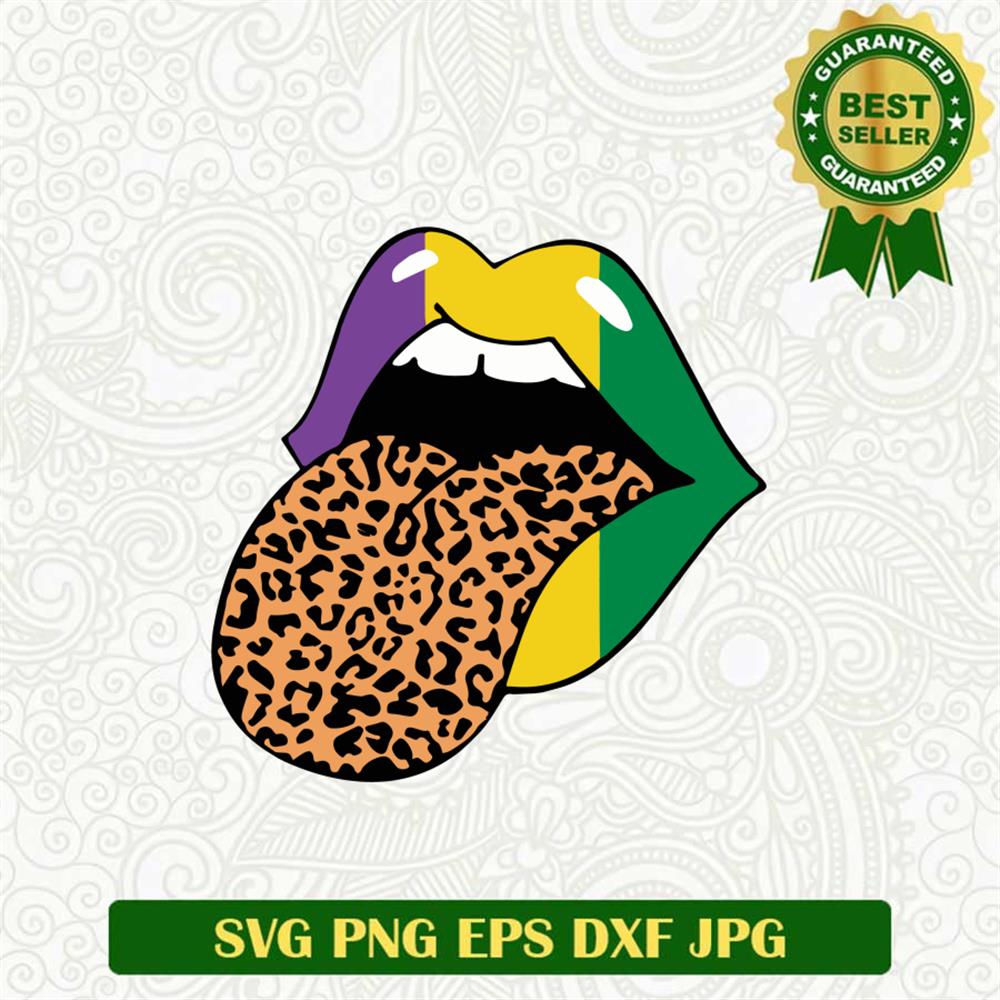 Leopard Tongue Lips Svg