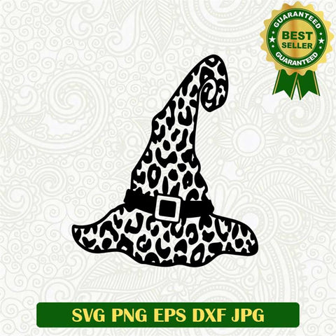 Leopard Witch Hat SVG