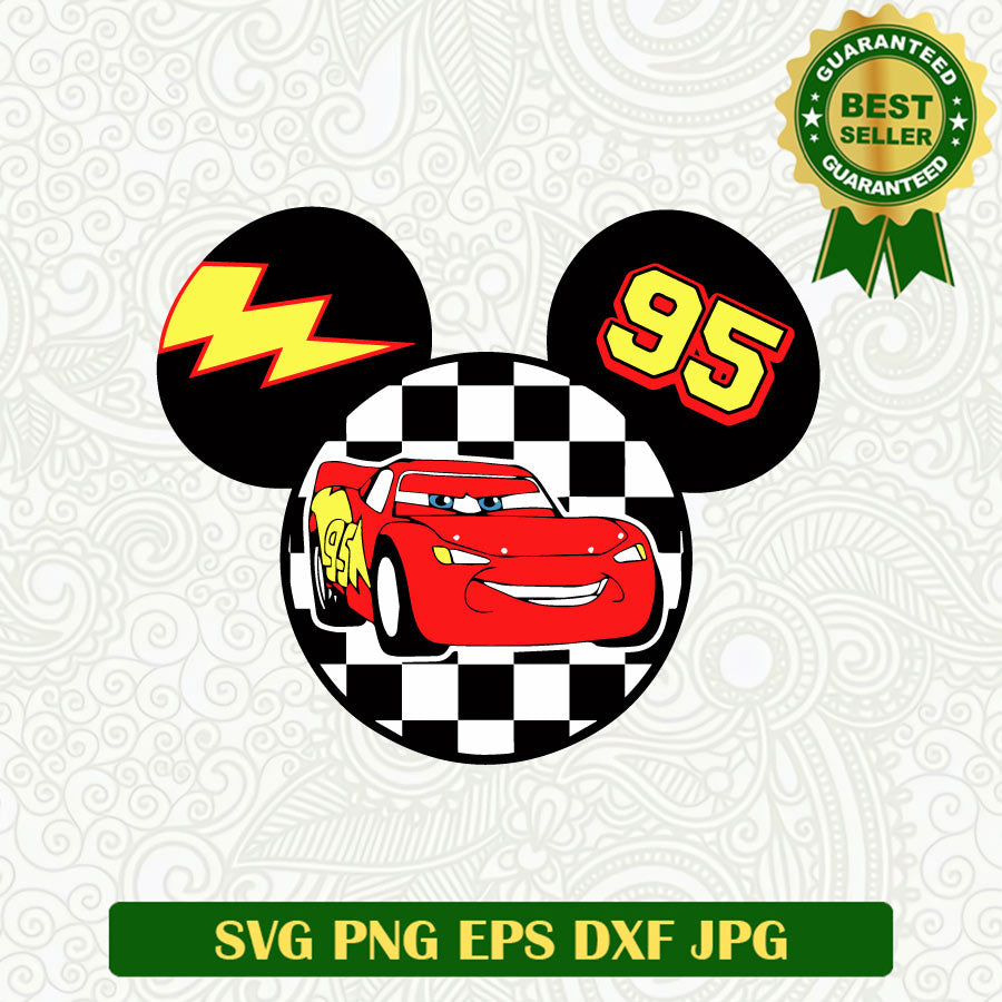 Lightning McQueen Mickey Head SVG, Disney Cars SVG PNG – Lightberty