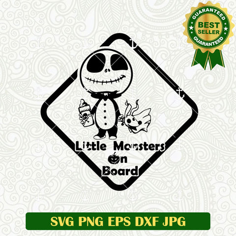 Little Monsters On Board Jack Skellington SVG