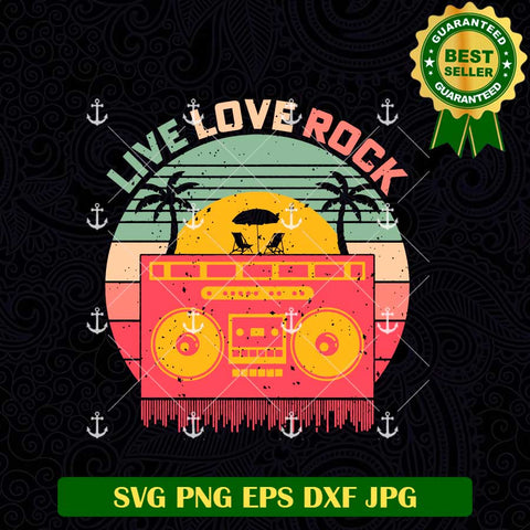 Live Love Rock Vintage SVG