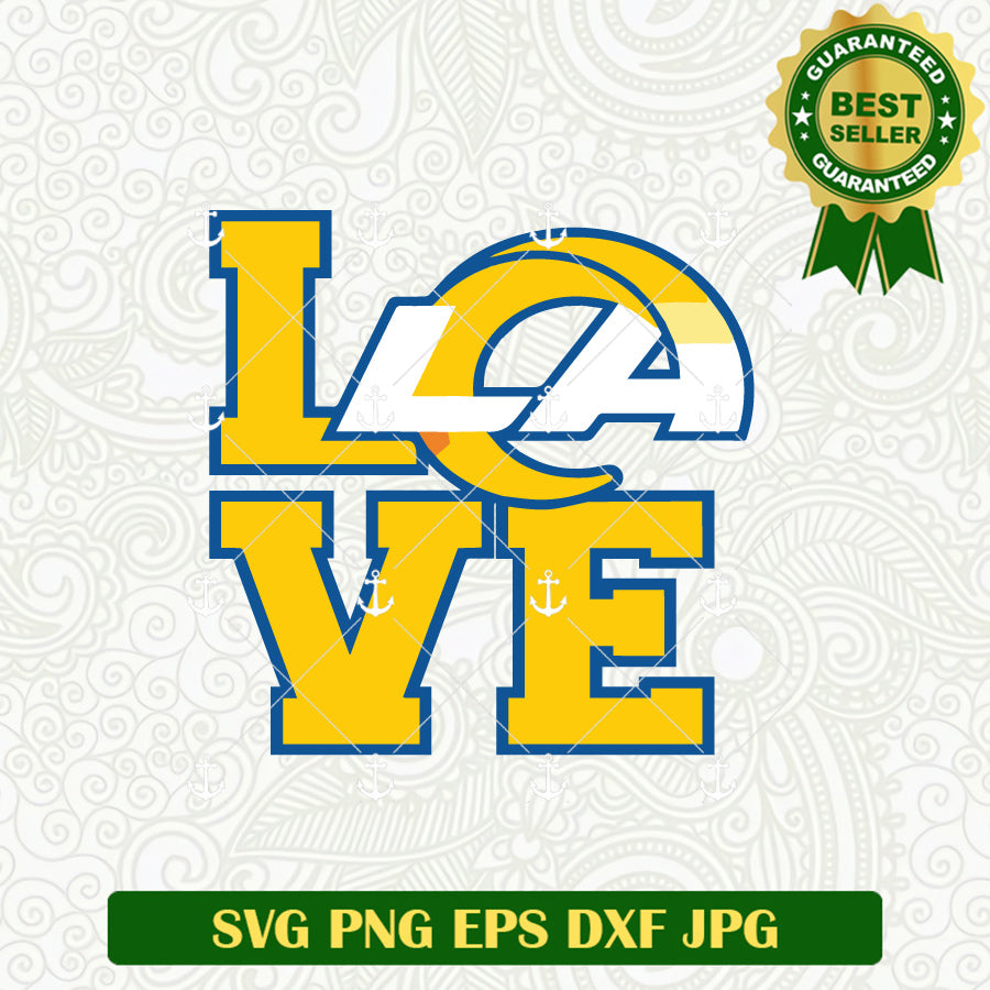 Los Angeles Rams Love SVG, Los Angeles Rams SVG, LA VE SVG – Lightberty