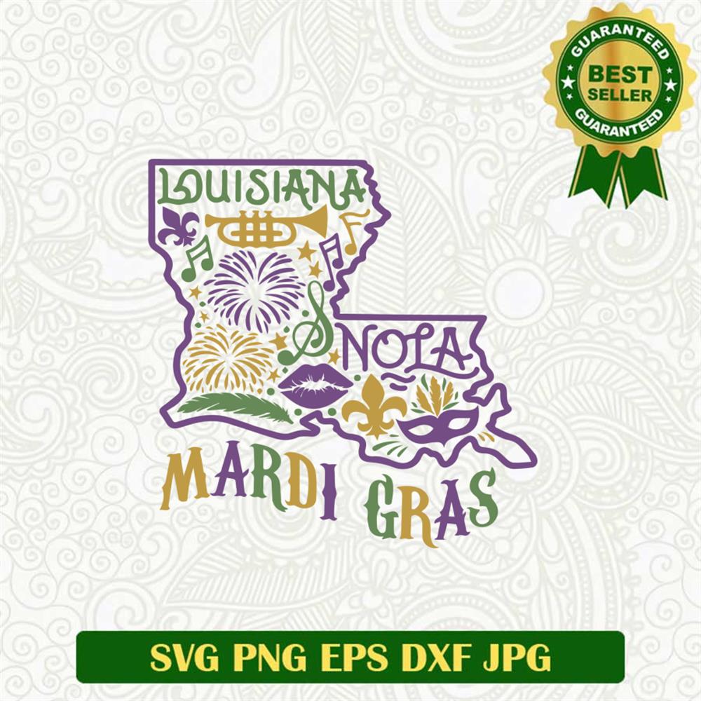 Louisiana Mardi Gras Svg
