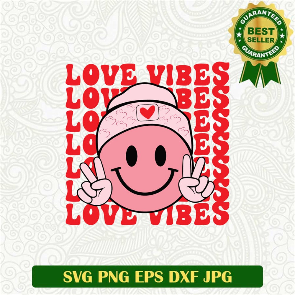 Love Vibes Smile Face Svg