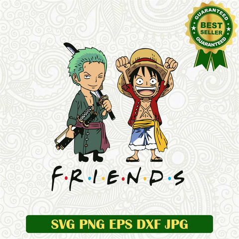 Luffy And Zoro Friends Svg