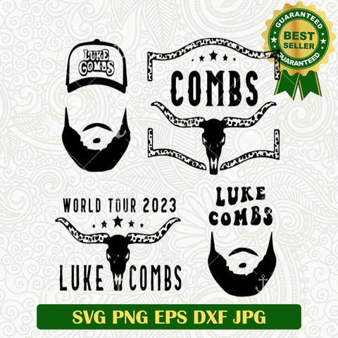 Luke Combs Country Music Singer Bundle SVG