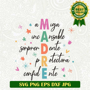 Madre Spanish Grandma SVG, Madre Grandma SVG PNG