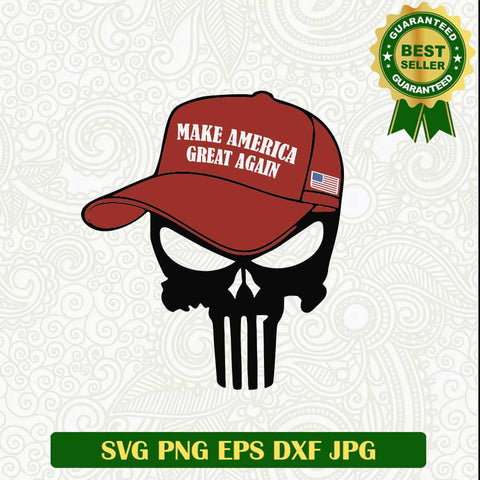 Make America Great Again Skull SVG, Trump Skull Funny SVG PNG