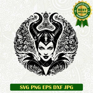 Maleficent Zentangle Mandala SVG