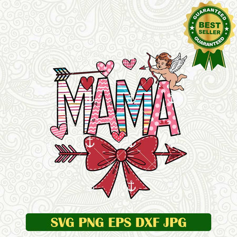 Mama Cupid Valentine Heart SVG