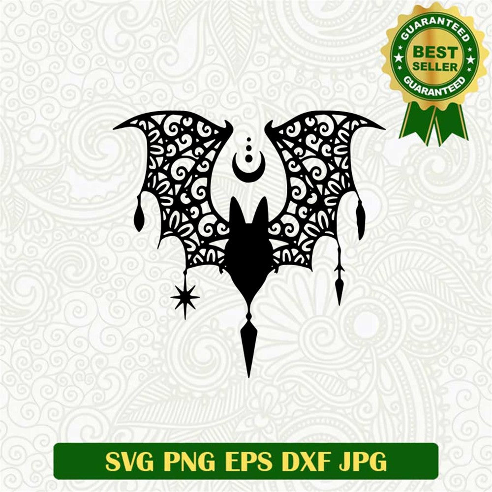 Mandala Bat Svg