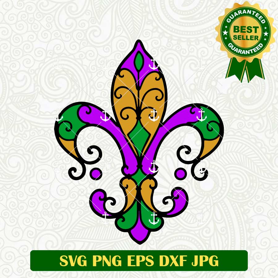 Mardi Gras Fleur De Lis SVG
