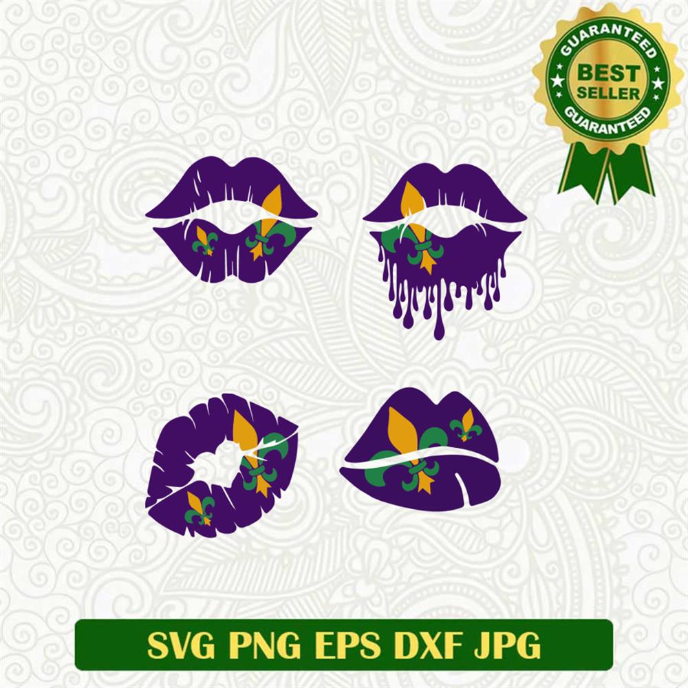 Mardi Gras Lips Svg