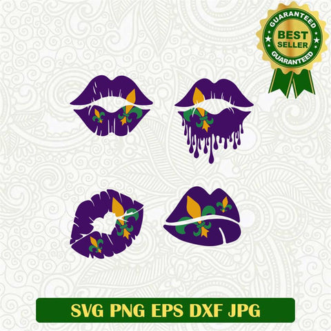 Mardi Gras Lips Svg