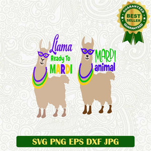 Mardi Gras Llama Svg