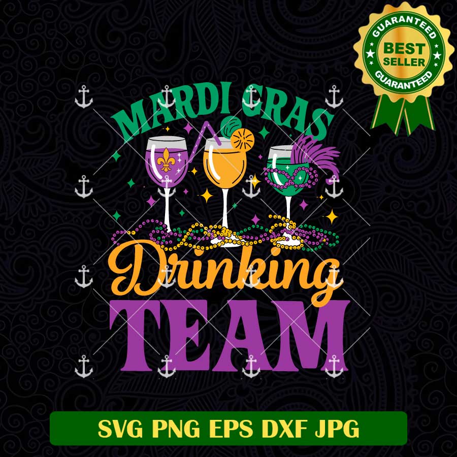 Mardi gras Drinking Team SVG