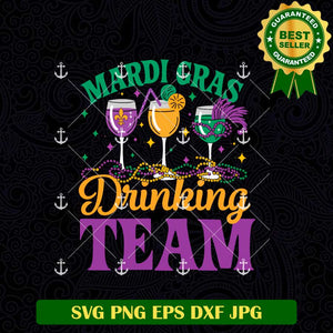 Mardi gras Drinking Team SVG
