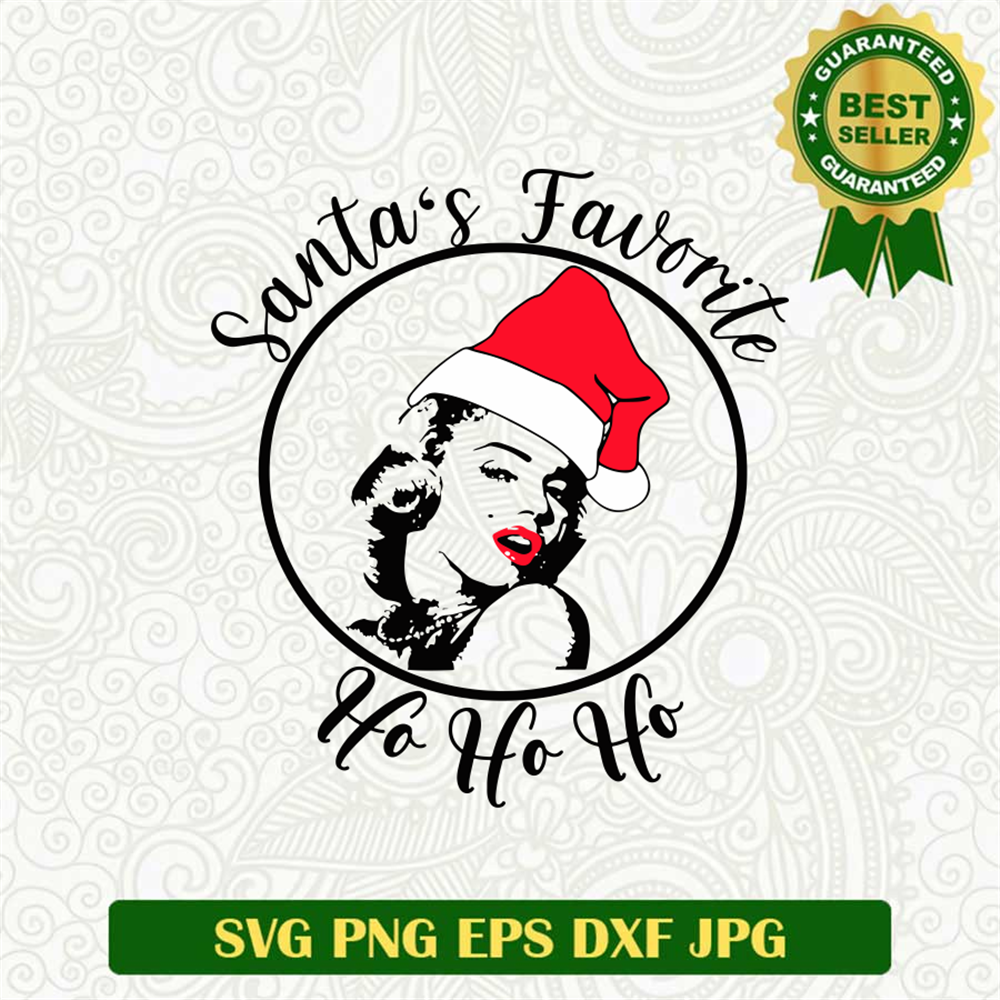 Marilyn Monroe With Santa Hat SVG