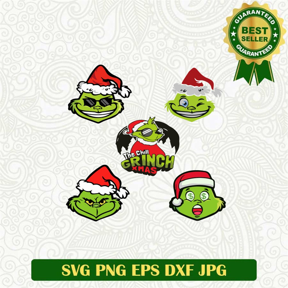 Mean Grinch Face Svg