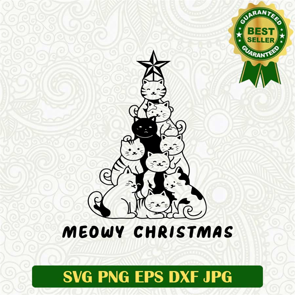 Meowy Christmas SVG