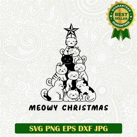 Meowy Christmas SVG