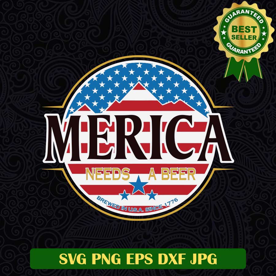 Merica Needs A Beer Coors Light Logo SVG