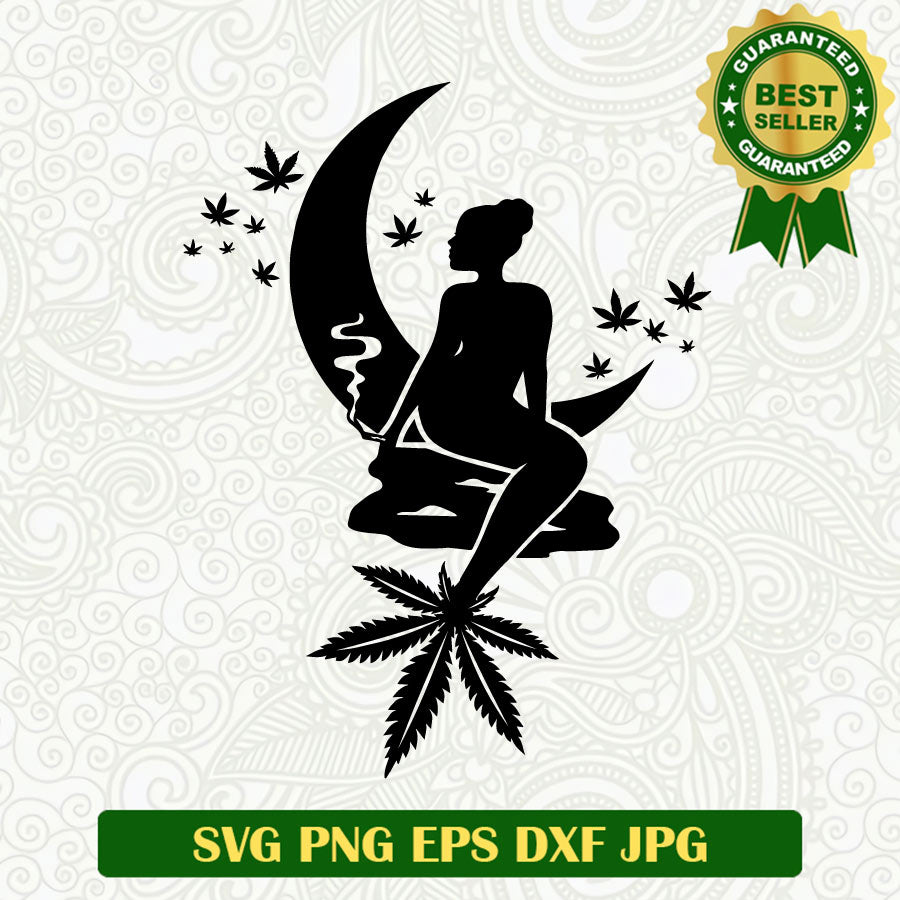 Mermaid Weed Boho style SVG, Cannabis funny Mermaid SVG PNG