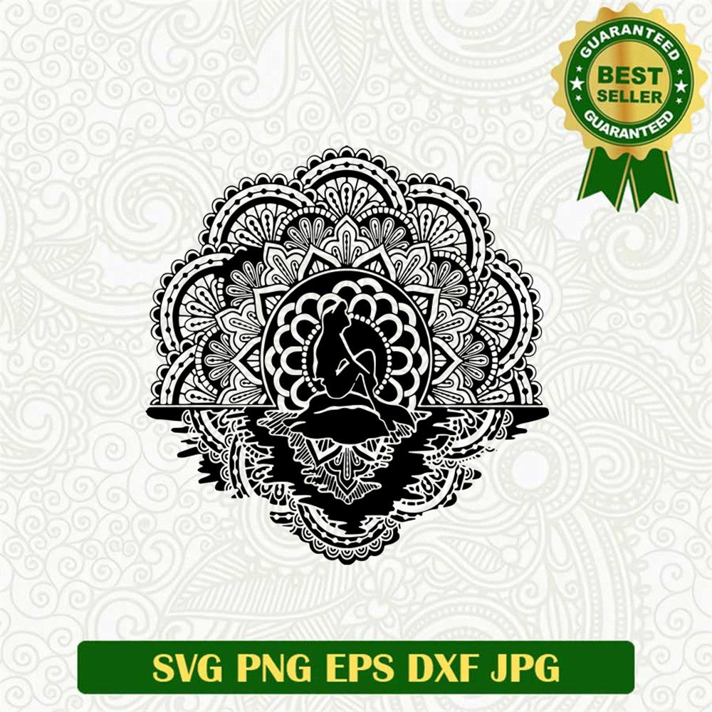 Mermaid mandala Flower Svg