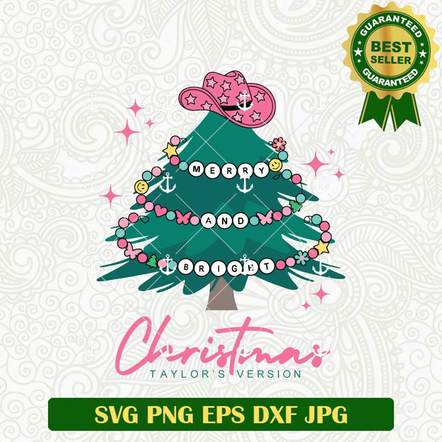 Merry And Bright Christmas Taylor's Version SVG