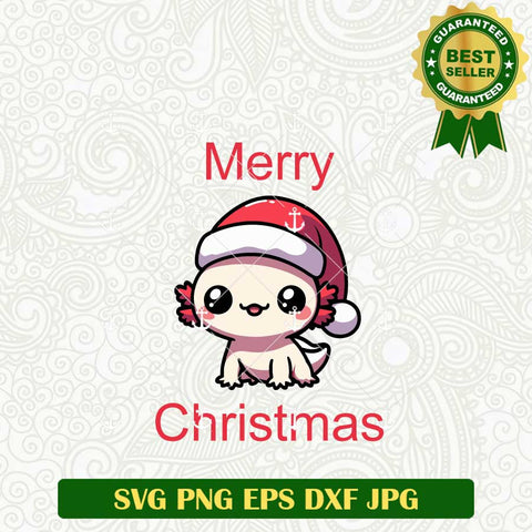 Merry Christmas Axolotl SVG