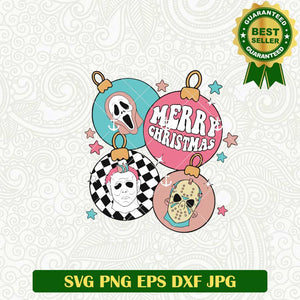 Merry Christmas Ornament Horror Movie SVG