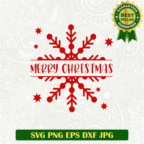 Merry Christmas Snowflake SVG
