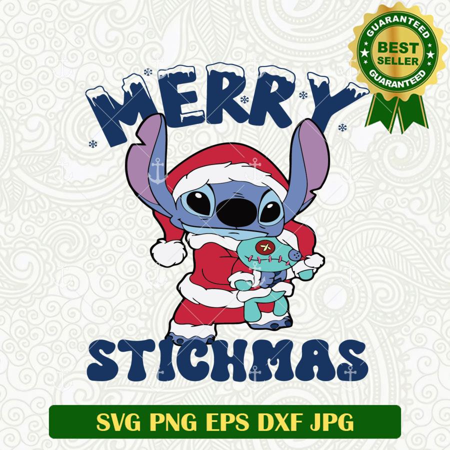 Merry Christmas Stitch Santa Claus SVG