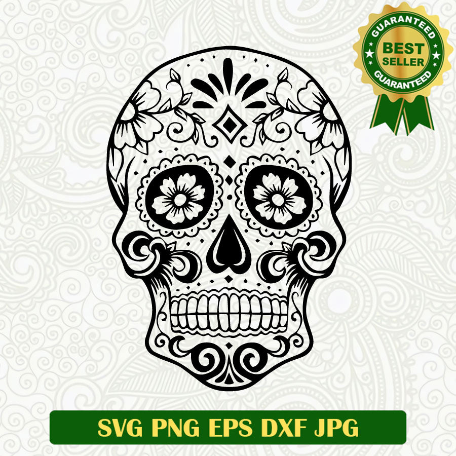 Mexico Skull SVG, Floral Sugar Skull SVG PNG