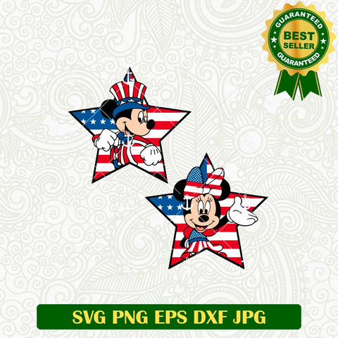 Mickey And Minnie 4th Of July SVG