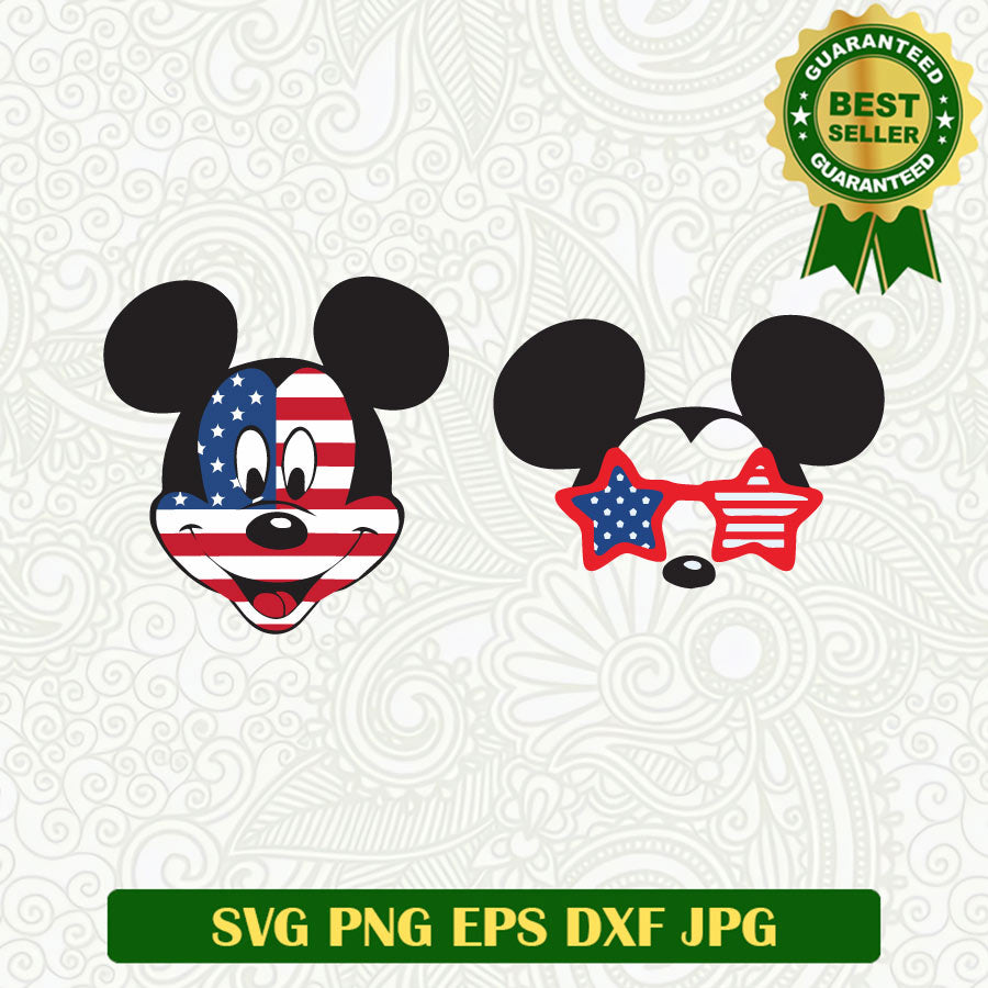 Mickey Disney America Flag SVG, Mickey 4th Of July SVG PNG