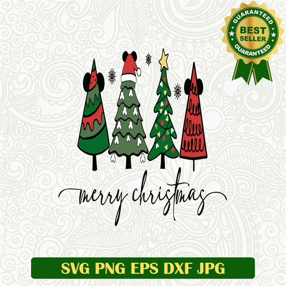  Mickey Ears Christmas Tree SVG 