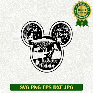 Mickey Head Lion King SVG