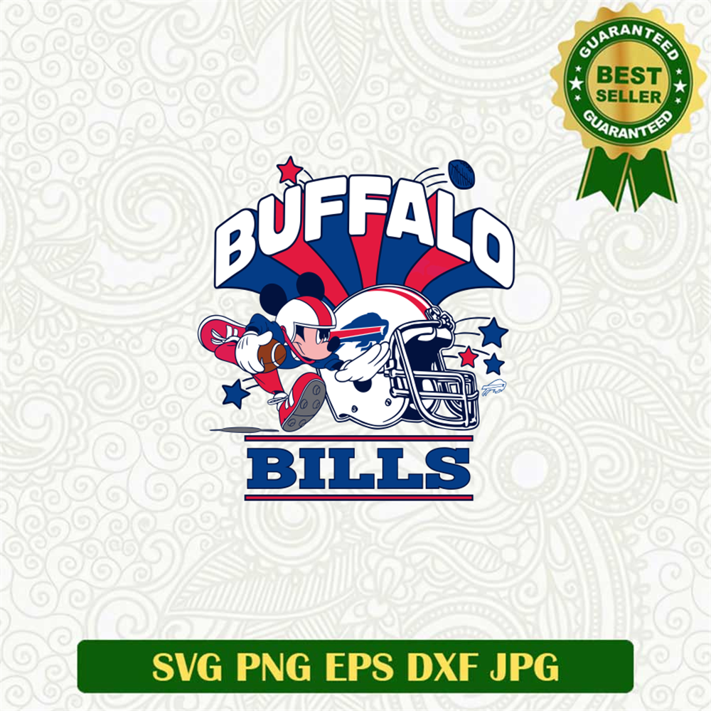 Mickey Mouse And Buffalo Bills SVG