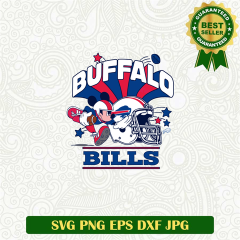 Mickey Mouse And Buffalo Bills SVG
