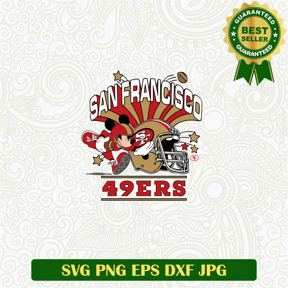  Mickey Mouse Football San Francisco 49ers SVG 