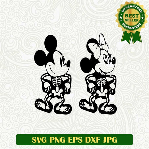 Mickey Skeleton Couple Svg