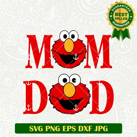 Mom Dad Elmo Seasame Street SVG