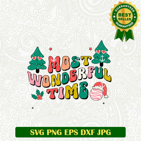 Most Wonderful Time Christmas SVG